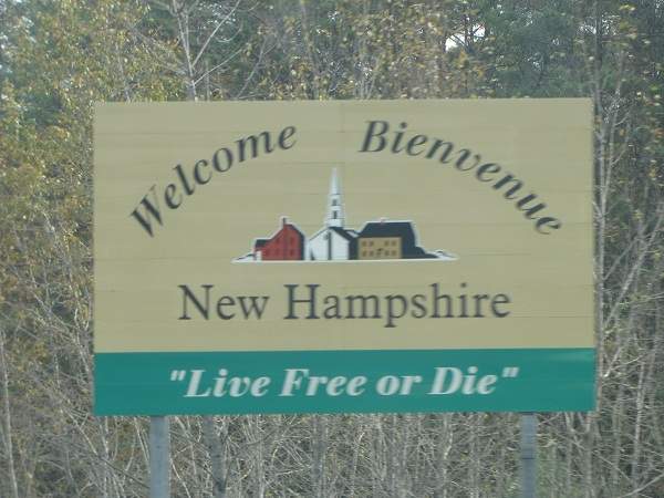 Entering New Hampshire